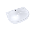 TOTO Oval 19-11/16" x 13-3/4" Undermount Bathroom Sink with CeFiONtect, Cotton White LT546G