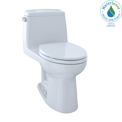 TOTO Eco UltraMax One-Piece Elongated 1.28 GPF Toilet, Cotton White MS854114E#01