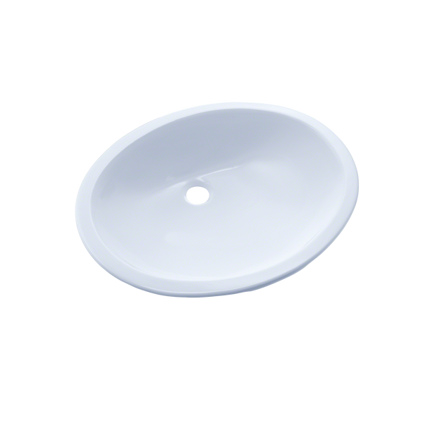 TOTO Rendezvous Oval Undermount Bathroom Sink with CeFiONtect, Cotton White LT579G#01