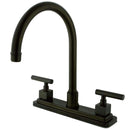 Kingston Brass KS8795CQLLS Centerset Kitchen Faucet Bronze