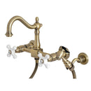 Kingston KS1263PXBS Heritage Wall Mount Bridge K Faucet