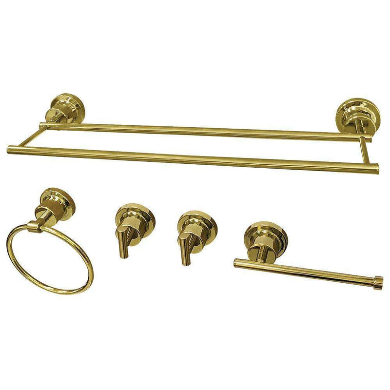 Kingston Brass BAH821318478PB 5P Bath Accs Set Brass