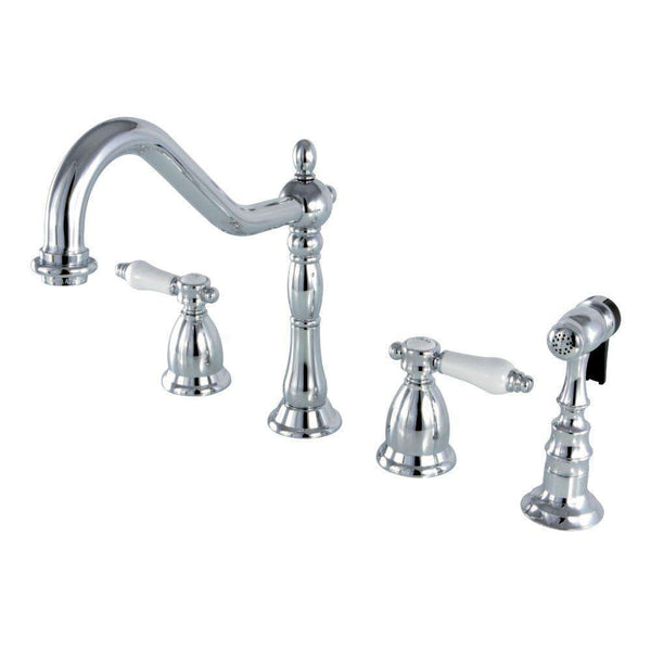 Kingston Brass KS1791BPLBS Widespread Kitchen Faucet