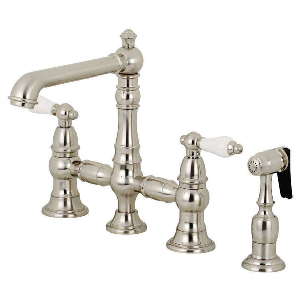 Kingston KS7278PLBS English Country 8" Bridge Kitchen Faucet