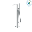 TOTO GR Single-Handle Freestanding Tub Filler Faucet with Handshower, Polished Chrome TBG02306U