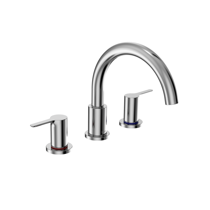 TOTO LB Two-Handle Deck-Mount Roman Tub Filler Trim, Polished Chrome TBS01201U