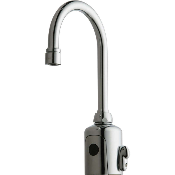 Chicago Faucets Hytronic Sensor Single Hole Mount, Gooseneck Faucet 116.223.AB.1