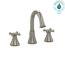 TOTO Vivian Alta Two Cross Handle Widespread 1.5 GPM Bathroom Sink Faucet, Brushed Nickel TL220DDH