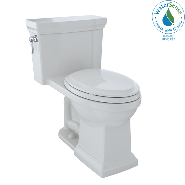 TOTO Promenade II One-Piece Elongated 1.28 GPF Universal Height Toilet with CeFiONtect, Colonial White MS814224CEFG#11