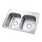 Kingston Brass GKTD33226 Double Bowl Kitchen Sink, Brushed