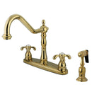 Kingston Brass KB1752TXBS Centerset Kitchen Faucet Brass