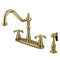 Kingston Brass KB1752TXBS Centerset Kitchen Faucet Brass