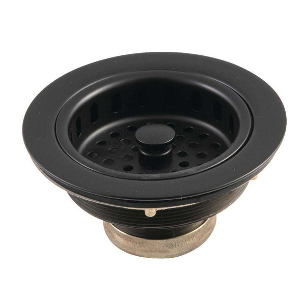 Kingston Brass KBS1000MB Sink Basket Strainer, Matte Black