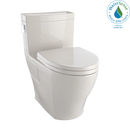 TOTO Legato WASHLET One-Piece Elongated 1.28 GPF Universal Height Skirted Toilet with CEFIONTECT, Bone MS624124CEFG