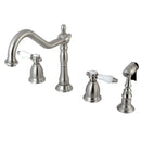 Kingston Brass KS1798BPLBS Widespread Kitchen Faucet