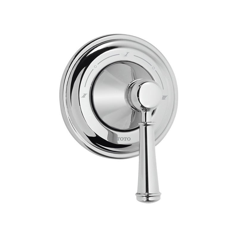 TOTO Vivian Lever Handle Three-Way Diverter Trim with Off, Polished Chrome TS220X1