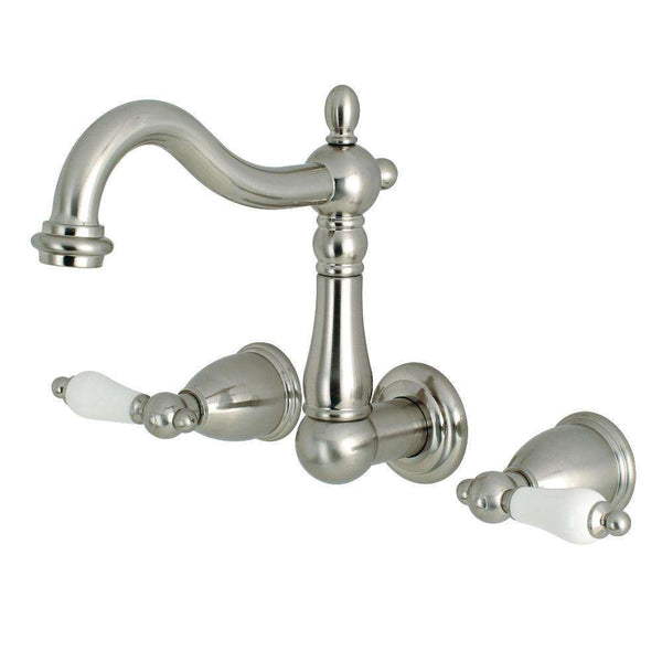 Kingston KS1258PL 8-Inch Center Wall Mount Bath Faucet