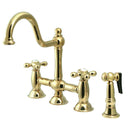 Kingston KS3792AXBS Restoration Kitchen Bridge Faucet W/ Sp