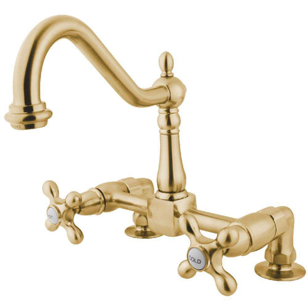 Kingston Brass KS1142AX Centerset Kitchen Faucet Brass