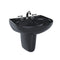 TOTO Supreme Oval Wall-Mount Bathroom Sink and Shroud for 8 Inch Center Faucets, Ebony LHT241.8#51