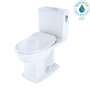 TOTO Connelly Two-Piece Elongated Dual Flush 1.28 and 0.9 GPF with CEFIONTECT and Right Lever, WASHLET Ready, Cotton White MS494234CEMFRG