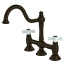 Kingston Brass KS3785PX Restoration Kitchen Bridge Faucet