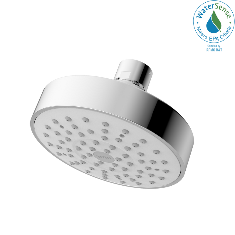 TOTO L Series Modern Round Single Spray 4 inch 1.75 GPM Showerhead, Polished Chrome TBW01012U4