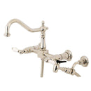 Kingston KS1246PLBS Heritage Two-Hnd Wall Mount K Faucet