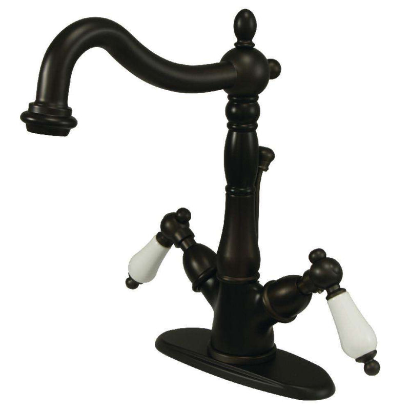 Kingston Brass KS1435PL 4 in. Centerset Bath Faucet Bronze