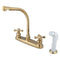 Kingston Brass KB712AX Centerset Kitchen Faucet Brass