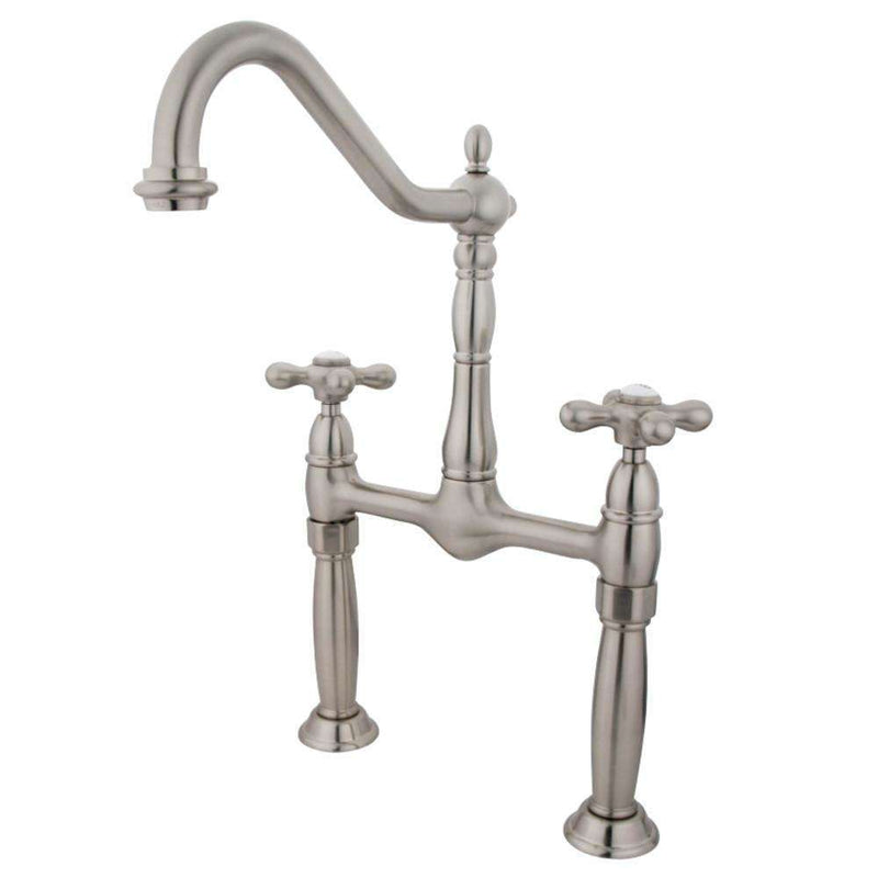 Kingston Brass KS1078AX Vessel Sink Faucet, Brushed Nickel