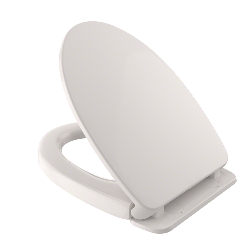 TOTO SoftClose Non Slamming, Slow Close Elongated Toilet Seat and Lid, Colonial White SS124