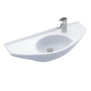 TOTO Oval Wall-Mount Bathroom Sink with CeFiONtect, Cotton White LT650G