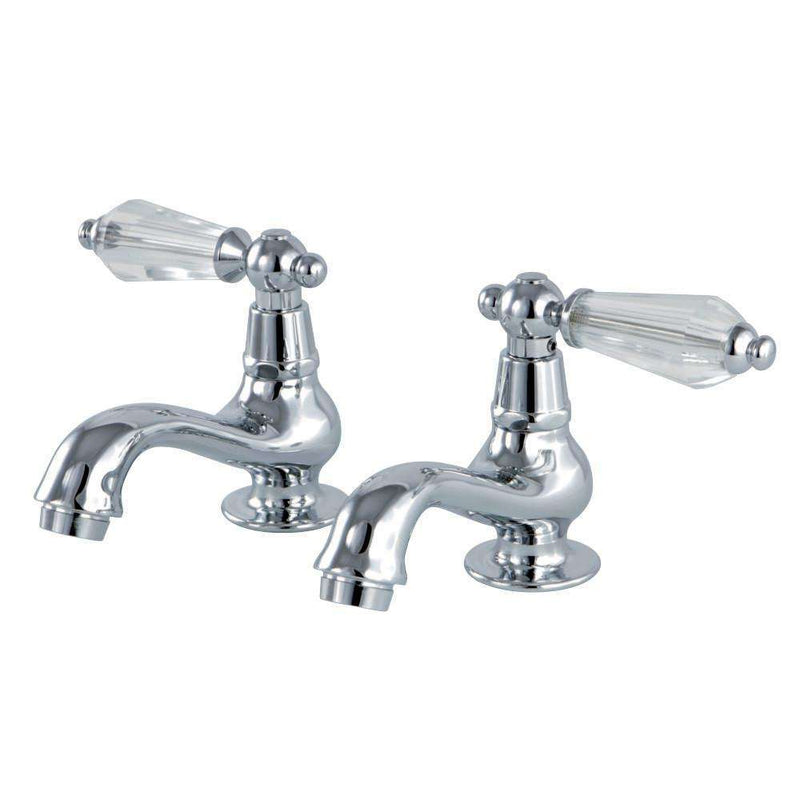 Kingston Brass KS1101WLL Basin Tap Faucet with Cross Handle