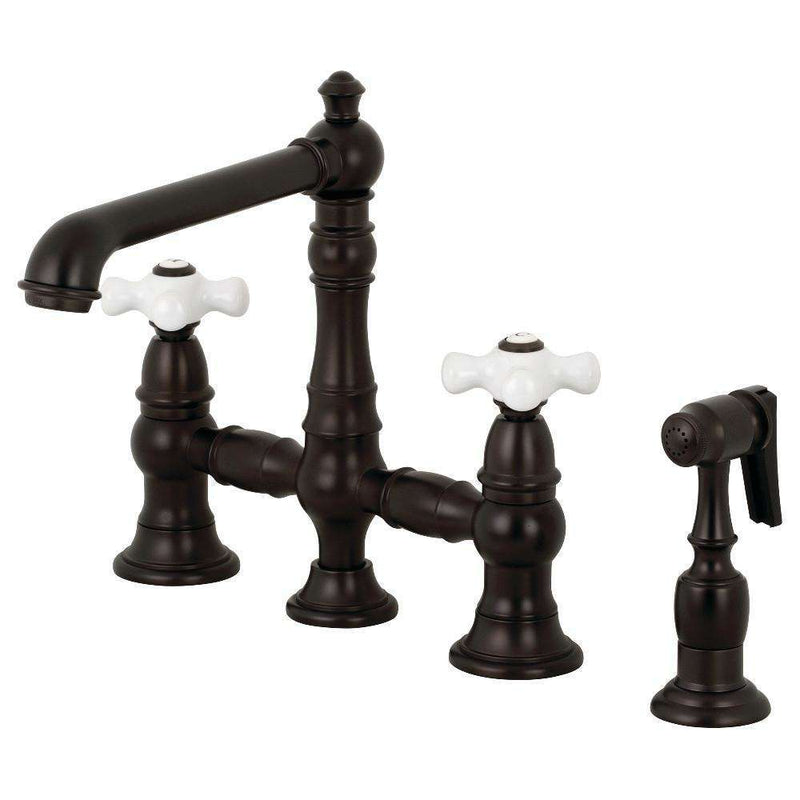 Kingston KS7275PXBS English Country 8" Bridge Kitchen Faucet