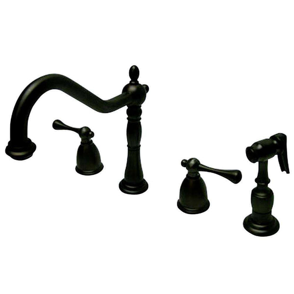 Kingston Brass KB7795BLBS Widespread Kitchen Faucet Bronze