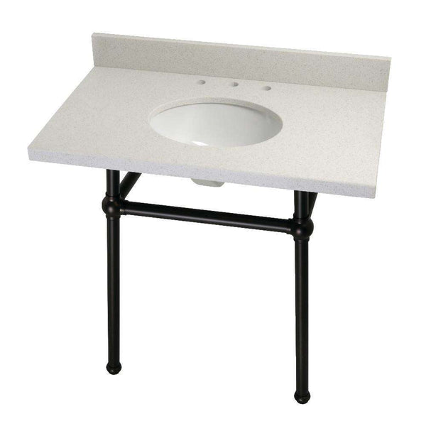 Fauceture KVPB36WQB5 Templeton White Quartz Bathroom Console