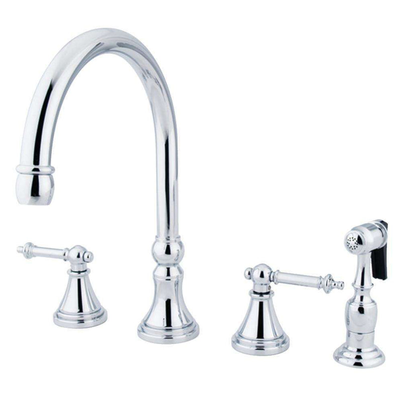 Kingston Brass KS2791TLBS Widespread Kitchen Faucet