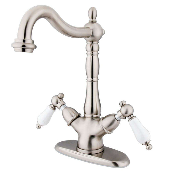 Kingston Brass KS1498PL Vessel Sink Faucet, Brushed Nickel