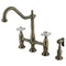 Kingston KS1273PXBS Heritage 8 in. Bridge Kitchen Faucet W/