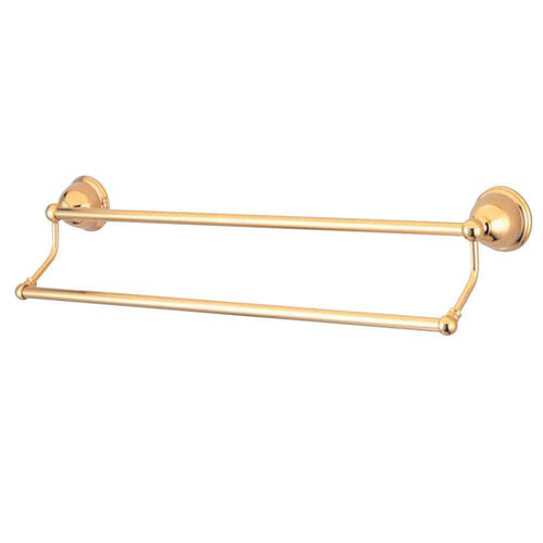 Kingston Brass BA3963PB 24" Dual Towel Bar, Polished Brass