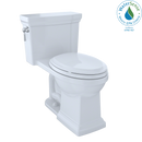 TOTO Promenade II 1G One-Piece Elongated 1.0 GPF Universal Height Toilet with CeFiONtect, Cotton White MS814224CUFG