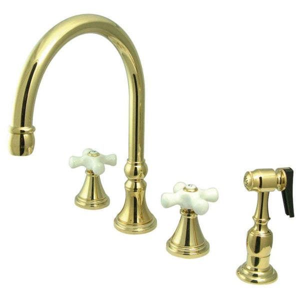 Kingston Brass KS2792PXBS Wsp Kitchen Faucet, Polished Brass