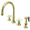 Kingston Brass KS2792PXBS Wsp Kitchen Faucet, Polished Brass