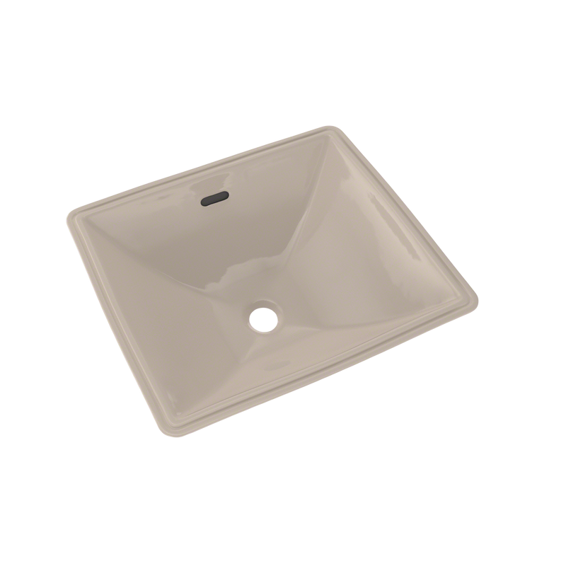 TOTO Legato Rectangular Undermount Bathroom Sink with CeFiONtect, Bone LT624G