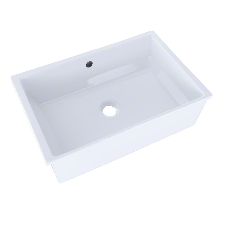 TOTO Vernica Design I Undermount Fireclay Bathroom Sink, Cotton White LT156