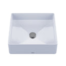 TOTO Arvina Square Vessel Fireclay Bathroom Sink, Cotton White LT574