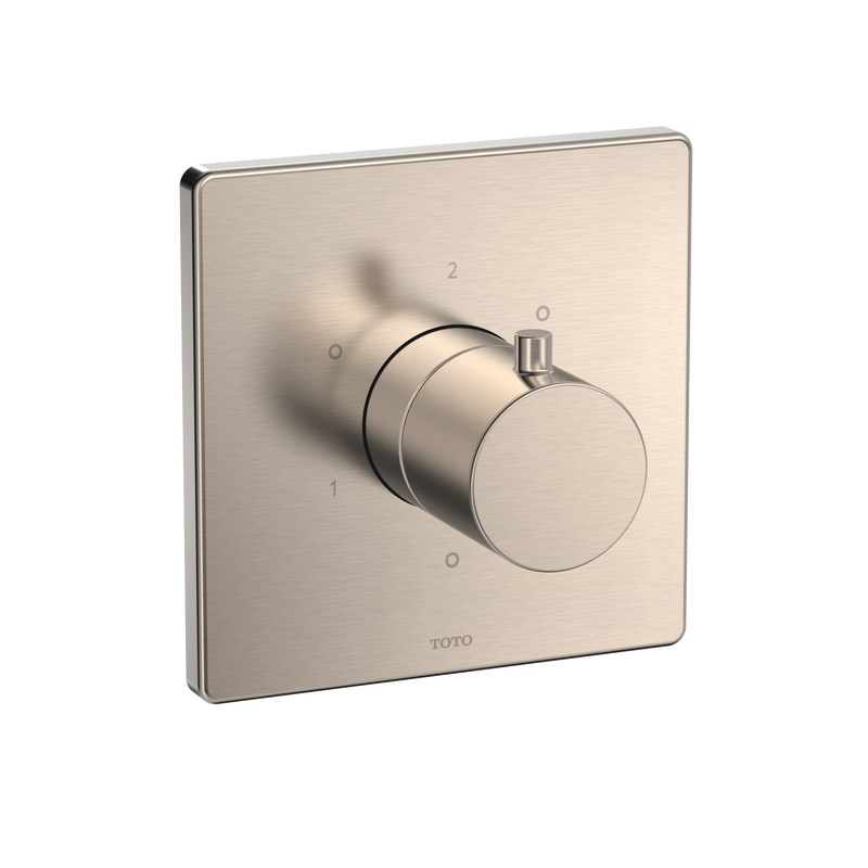 TOTO Square Three-Way Diverter Shower Trim with Off, Brushed Nickel TBV02102U