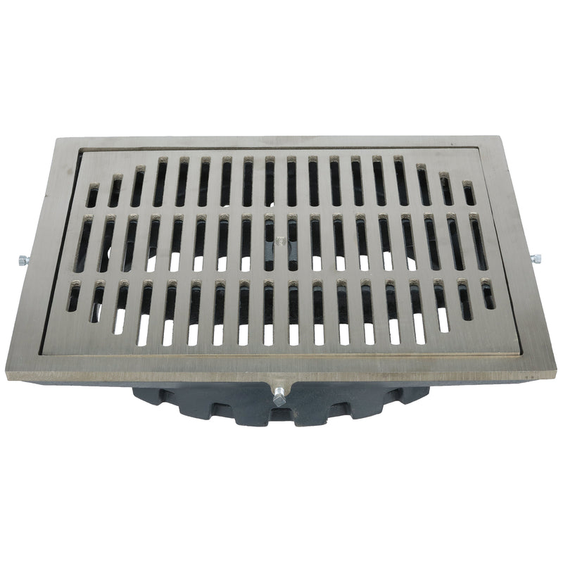 Zurn Cast Iron Rotatable Frame and Grate with Polished Nickel Veneers PN150-ASSY