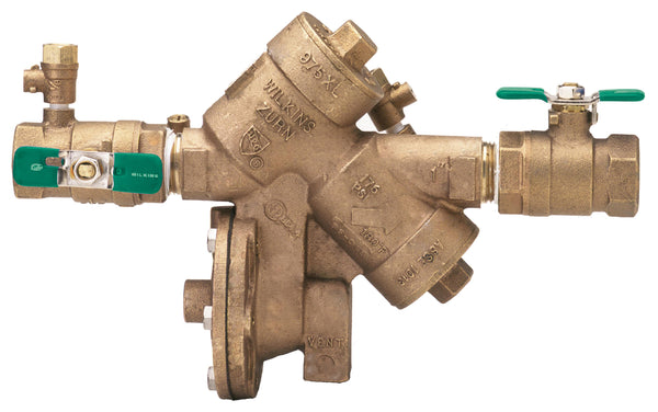 Zurn 1/2" 975XL2 Reduced Pressure Principle Backflow Preventer with test cocks oriented face up 12-975XL2TCU